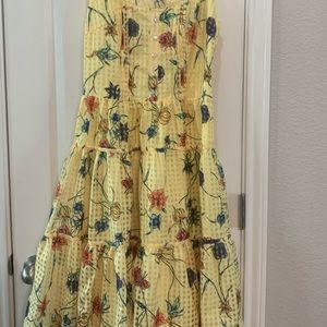 Voodoo Vixen Yellow and Floral dress